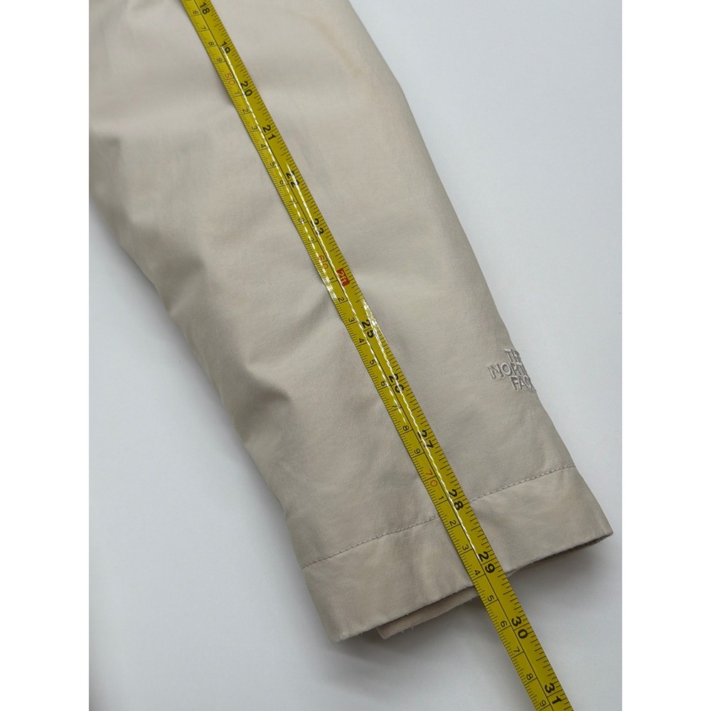 The North Face HyVent Women Parka Jacket Hooded Insulated Cream Beige Longline M - Picture 9 of 16